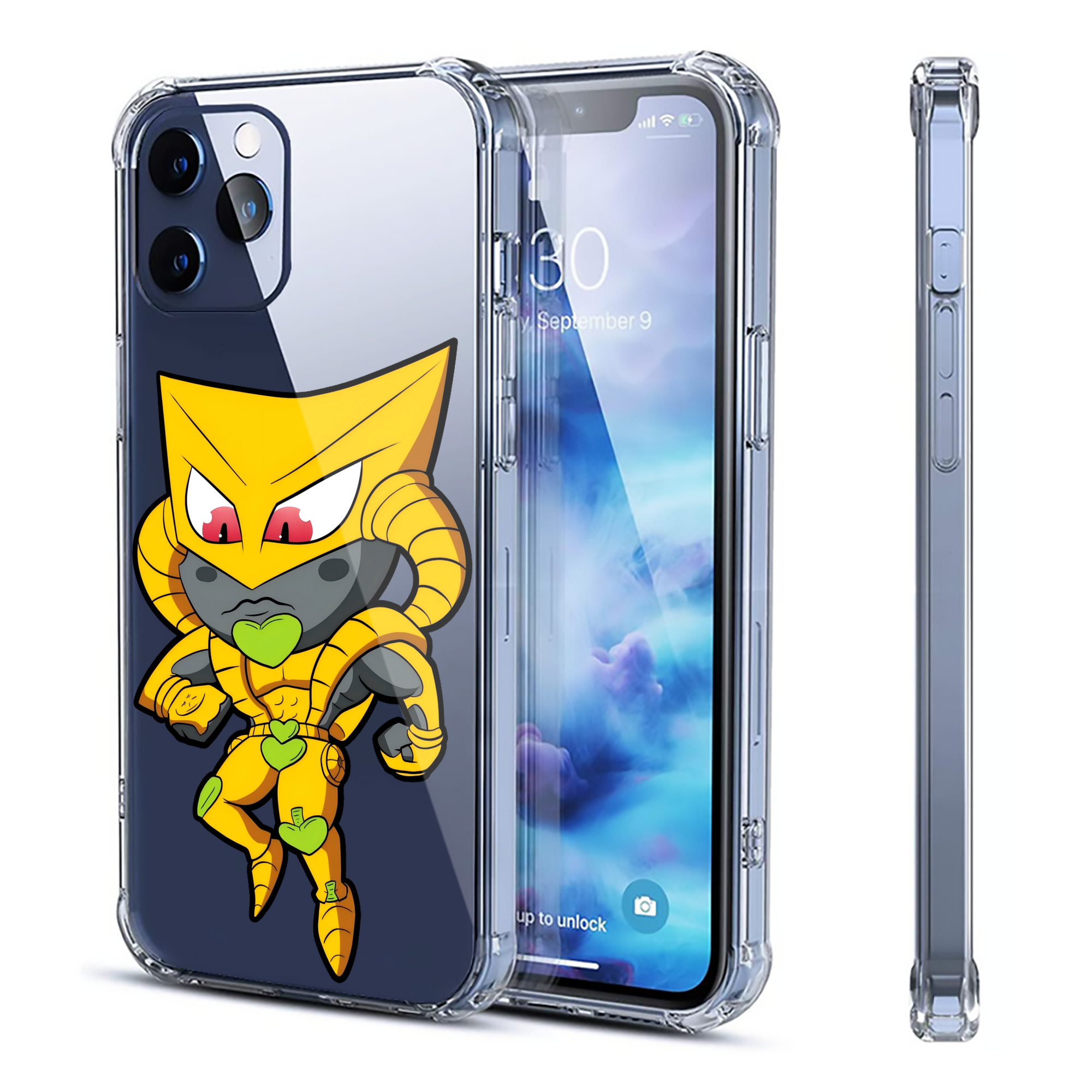 （画像用） ジョジョの奇妙な冒険 ディオ?ブランドー JoJo's Bizarre Adventure Dio Brando 【iPhone 12シリーズ対応】透明スマホケース（クリアソフトケース）